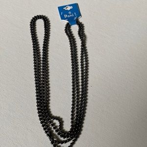 NWT Dani Set of 2 Black Beaded Necklaces